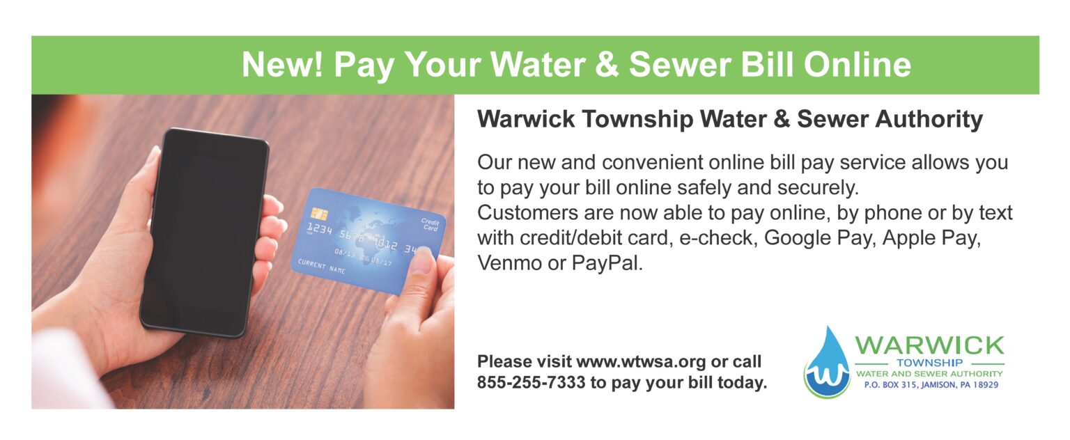 Pay Your Water & Sewer Bill Online Warwick Township, Bucks County